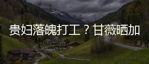薇晒贵妇甘打工点怕加班照称最后走有落魄一个